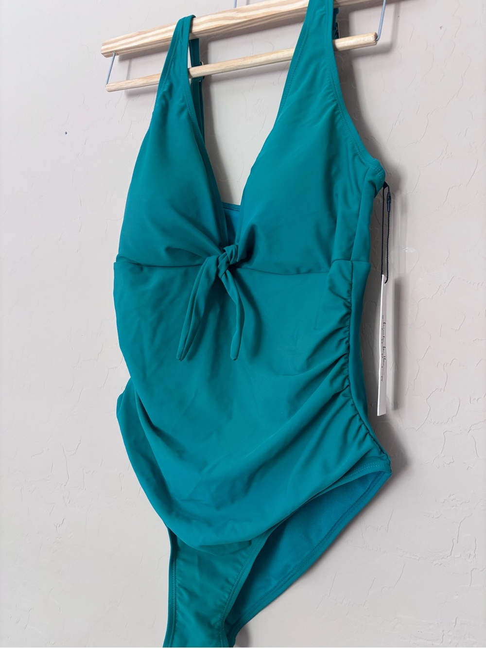Nicole Miller Green Turquoise One-Piece Swimsuit Women’s Size M Beach Vacation